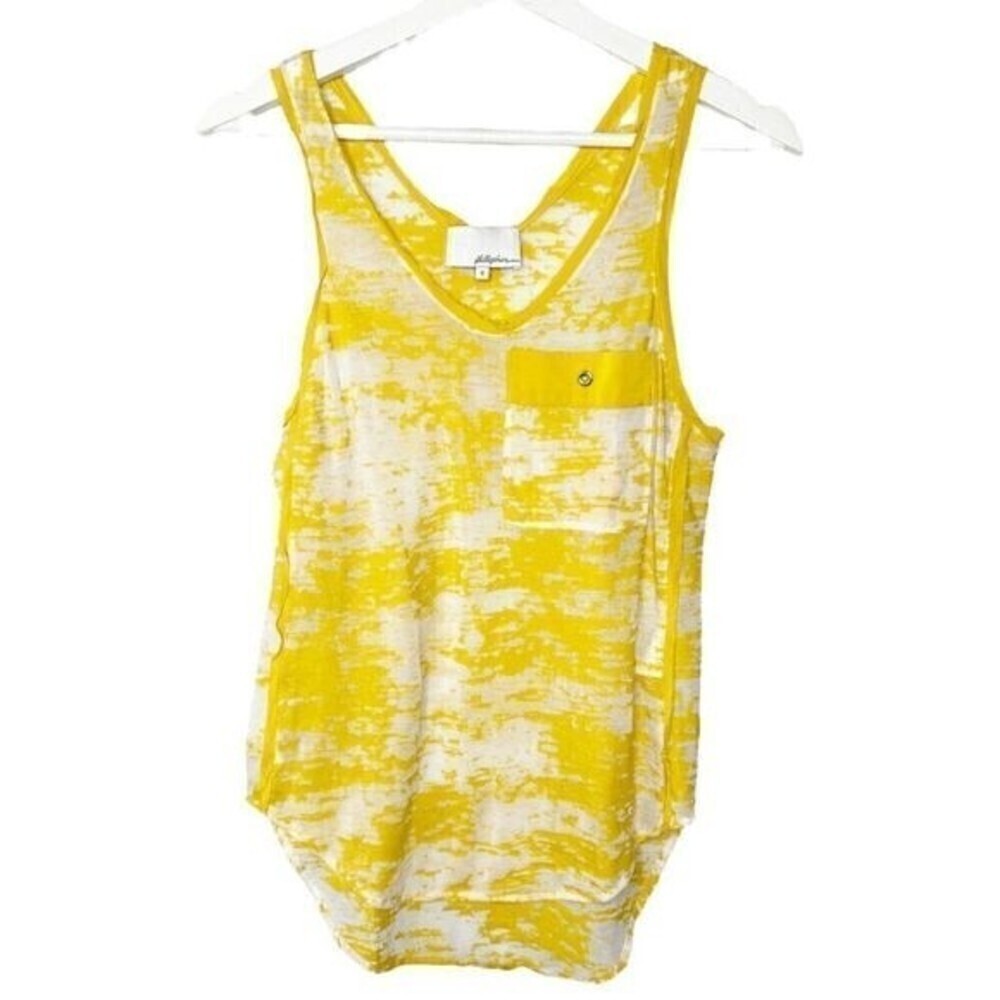 3.1 PHILLIP LIM Yellow Burnout Tank Top 